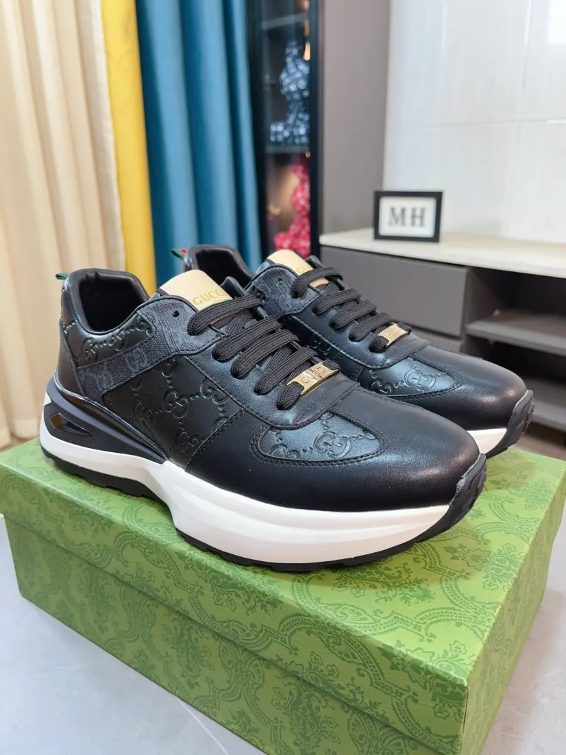 Men's shoes 💰438🌹🌹[GUCCI] Gucci's new lace-up casual men's shoes are on the market first, and the materials and workmanship are superior to all versions on the market. The highest quality shipped first-layer cowhide with imported original perforated materials➕Genuine leather lining, privately molded soft outsole, high foot comfort, imported special materials highlight the brand's unique charm, high-end customization 38-44